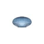 Urasawa 20cm Oval Sphere Ribbed Glass (G), Petrol Blue