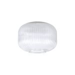 Urasawa 25cm Pumpkin Shaped Ribbed Glass (C), Clear