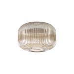 Urasawa 25cm Pumpkin Shaped Ribbed Glass (C), Champagne