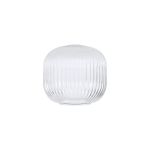 Urasawa 20cm Pumpkin Shaped Ribbed Glass (C), Clear