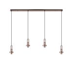 Urasawa Linear 4 Light Pendant, (FRAME ONLY), 4 x E27, Copper/Matt Black