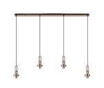 Urasawa Linear Suspension Kit, (FRAME ONLY), 4 x E27, Copper/Matt Black