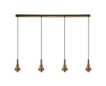 Urasawa Linear Suspension Kit, (FRAME ONLY), 4 x E27, Brass Gold/Matt Black