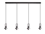 Urasawa Linear 4 Light Pendant, (FRAME ONLY), 4 x E27, Aged Pewter/Matt Black