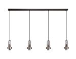 Urasawa Linear Suspension Kit, (FRAME ONLY), 4 x E27, Antique Silver/Matt Black