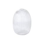 Urasawa 20cm Almond Ribbed Glass (F), Clear