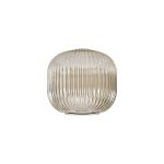 Urasawa 20cm Pumpkin Shaped Ribbed Glass (C), Champagne