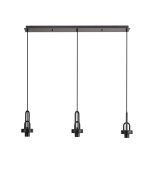 Urasawa Linear 3 Light Pendant, (FRAME ONLY), 3 x E27, Matt Black