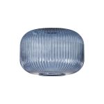 Urasawa 30cm Pumpkin Shaped Ribbed Glass (C), Petrol Blue