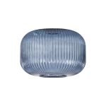 Urasawa 30cm Pumpkin Shaped Ribbed Glass (C), Petrol Blue