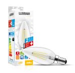 Value Classic LED Candle E14 2W Warm White Lamp, 2700K, 250lm, (Clear), 3yrs Warranty