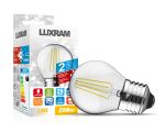 Value Classic LED Ball E27 2W Warm White Lamp, 2700K, 250lm, (Clear), 3yrs Warranty