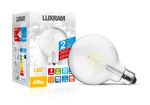 Value Classic  LED Globe 95mm E27 6.5W Warm White Lamp, 2700K(Clear) 806lm, 2yrs Warranty