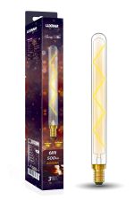 Classic Deco LED 280mm Tubular Z E14 Dimmable Lamp 6W 4000K Natural White, 500lm, Clear Glass, 3yrs Warranty