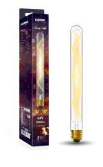 Classic Deco LED 280mm Tubular Z E27 Dimmable Lamp 6W 2700K Warm White, 500lm, Clear Glass, 3yrs Warranty
