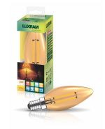 Value Vintage LED Candle E14 Lamp, 4W 2200K, 330lm, Gold Glass