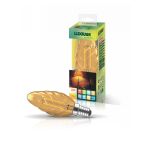 Value Vintage LED Candle Twisted E14 Lamp, 4W 2200K, 330lm, Gold Glass