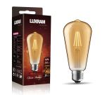 Value Vintage LED Rustica Tradition Tip/M ST64 Lamp, E27 4W 2200K, 330lm, Gold Glass
