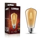 Value Vintage LED Rustica Tradition Tip/M ST64 Lamp, E27 6.5W 2200K, 630lm, Gold Glass