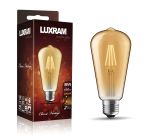 Value Vintage LED Rustica Tradition Tip/M ST64 E27 Dimmable Lamp 6.5W 2200K, 630lm, Gold Glass