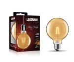 Value Vintage LED Globe Lamp, 95mm E27 4W 2200K, 330lm, Gold Glass