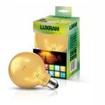 Value Vintage LED Globe 95mm E27 Lamp, 8W 2200K, 806lm, Gold Glass