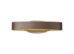 Briciole Wall Lamp, 1 x 6W LED, 3000K, 480lm, Satin Brown/Polished Chrome, 3yrs Warranty