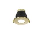Prism 8W, Dimmable CCT LED Fire Rated Downlight, With Brass Fascia, Cut Out: 70mm, 900lm, 60° Deg, IP65 DRIVER INC., 5yrs Warranty