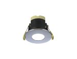 Prism 8W, Dimmable CCT LED Fire Rated Downlight, With Chrome Fascia, Cut Out: 70mm, 900lm, 60° Deg, IP65 DRIVER INC., 5yrs Warranty