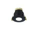 Prism 8W, Dimmable CCT LED Fire Rated Downlight, With Matt Black, Cut Out: 70mm, 900lm, 60° Deg, IP65 DRIVER INC., 5yrs Warranty