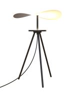 Abisal 60cm Dimmable Table Lamp, 10W LED, 2700-5700K CCT Remote Control, 930lm, Black/Dark Wood, 3yrs Warranty