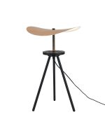 Abisal 45cm Dimmable Table Lamp, 10W LED, 2700-5700K CCT Remote Control, 950lm, Natural Wood, 3yrs Warranty