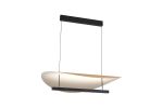 Abisal CCT 1m Pendant, 40W LED, 2700-5700K Remote Control, 5360lm, Black/Beech Wood, 3yrs Warranty
