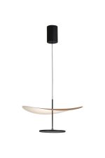 Abisal CCT Pendant, 18W LED, 2700-5700K Remote Control, 2330lm, Black/Beech Wood, 3yrs Warranty