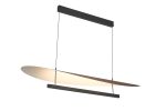 Abisal CCT 1.2m Pendant, 48W LED, 2700-5700K Remote Control, 6300lm, Black/Dark Wood, 3yrs Warranty