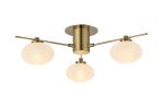 Addie Flush Ceiling, 3 Light G9, Antique Brass/Opal A Glass
