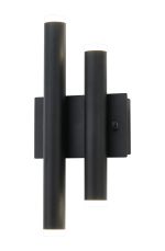 Rita 2+2 Light Wall Light, 12W LED, 4000K, 740lm, IP44, Satin Black, 3yrs Warranty