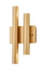 Rita 2+2 Light Wall Light, 12W LED, 4000K, 740lm, IP44, Satin Gold, 3yrs Warranty