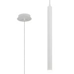 Rita 1 Light Pendant With 510mm Tube, 5W LED, 4000K, 325lm, IP44, Satin White, 3yrs Warranty