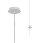 Rita 12cm Round 1 DC Plug Pendant Kit (FRAME ONLY, Incl Driver) For Rita Only, (IP44 When With Tube) Satin White, 3yrs Wty
