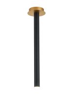 Rita 1 Pendant With 510mm Tube, 5W LED, 4000K, 325lm, IP44, Satin Gold/Satin Black, 3yrs Warranty