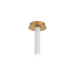 Rita 1 Pendant With 200mm Tube, 5W LED, 4000K, 325lm, IP44, Satin Gold/Satin White, 3yrs Warranty