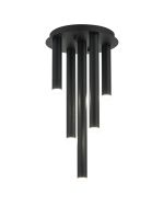 Rita 30cm Round 5 Ceiling Light, 25W LED, 4000K, 1625lm, IP44, Satin Black, 3yrs Warranty