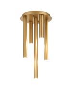 Rita 30cm Round 5 Ceiling Light, 25W LED, 4000K, 1625lm, IP44, Satin Gold, 3yrs Warranty