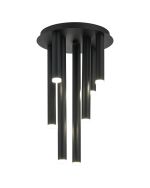 Rita 32cm Round 7 Ceiling Light, 35W LED, 4000K, 2275lm, IP44, Satin Black, 3yrs Warranty