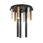 Rita 35cm Round 9 Ceiling Light, 45W LED, 4000K, 2925lm, IP44, Satin Black/Satin White/Satin Gold, 3yrs Warranty