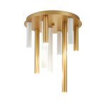 Rita 35cm Round 9 Ceiling Light, 45W LED, 4000K, 2925lm, IP44, Satin Gold/Satin White, 3yrs Warranty