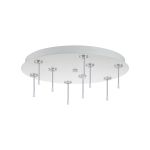Rita 42cm Round 9 DC Plug Canopy/Ceiling Rose Kit (FRAME ONLY, Incl Driver) For Rita Only, (IP44 When With Tube) Satin White, 3yrs Wty