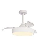 Alaska 43cm 45W LED Dimmable Ceiling Light With Built-In 25W DC Fan, 2700-5000K Remote&APP Control, 5000lm, White, 5yrs Wty