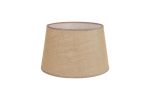 Alessandro Round, 35x22cm Fabric Shade (F), Taupe/White Laminate
